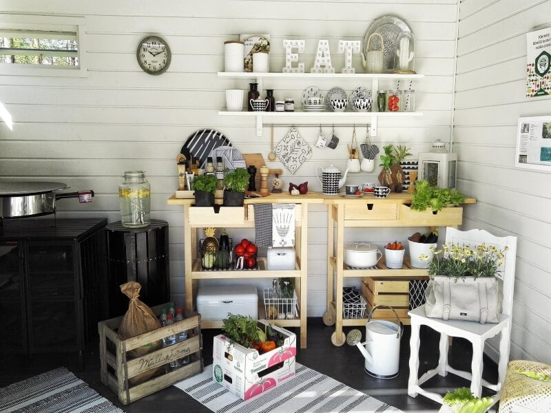 Carts can provide additional utility space if you're looking for a more modest solution. photo Pixabay.com