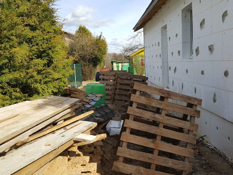 While the work is in progress, the plants may suffer damage: there are many materials and tools needed for construction on the ground